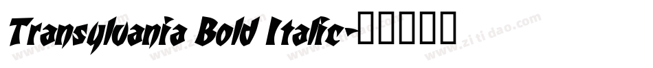 Transylvania Bold Italic字体转换